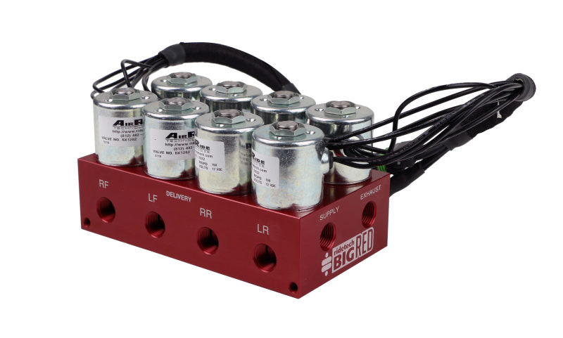 Ridetech 30534700 RidePro E5 Air Ride Control System 5 Gal Dual Compressor High Flow Big Red 3/8in Valves