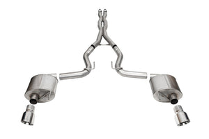 CORSA Performance 21254 Corsa 24+ fits Ford MustangGT Sport Cat-Back Exhaust System 3.0in Dual Rear Exit w/4.5in Pro Series Tips