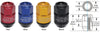 Project Kics WCL3511U Leggdura Racing Shell Type Lug Nut 35mm Closed-End Look 16 Pcs + 4 Locks 12X1.5 Blue