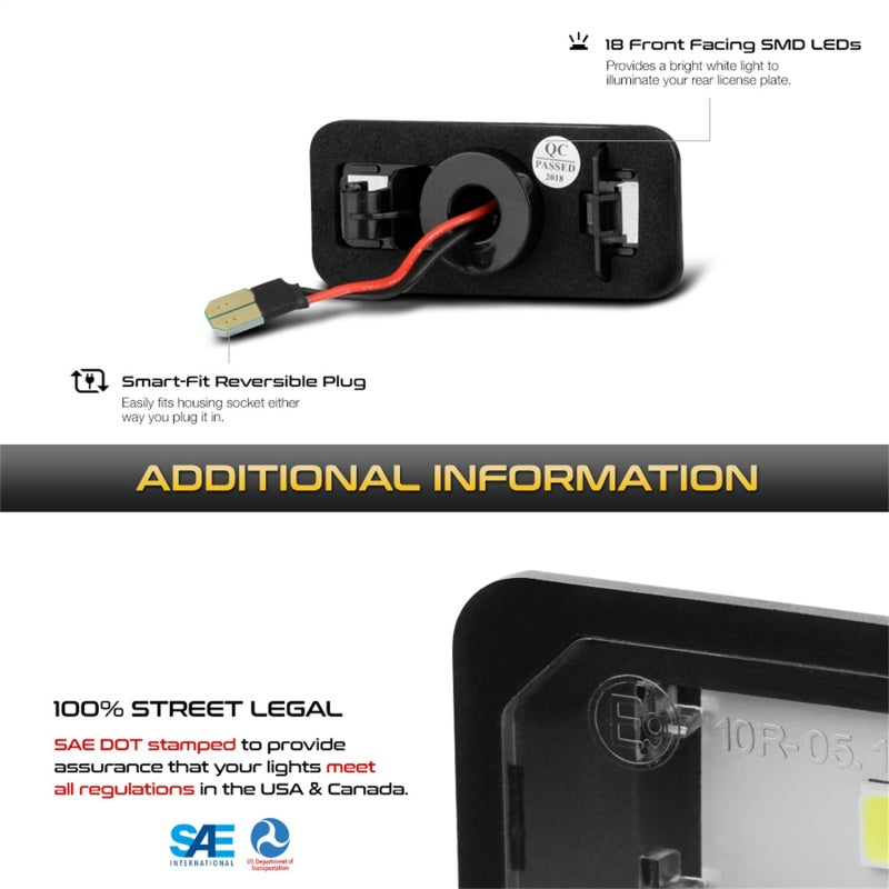 9045127 Xtune fits Subaru 13-18 BRZ T10 Connector LED License Plate Bulb Assem