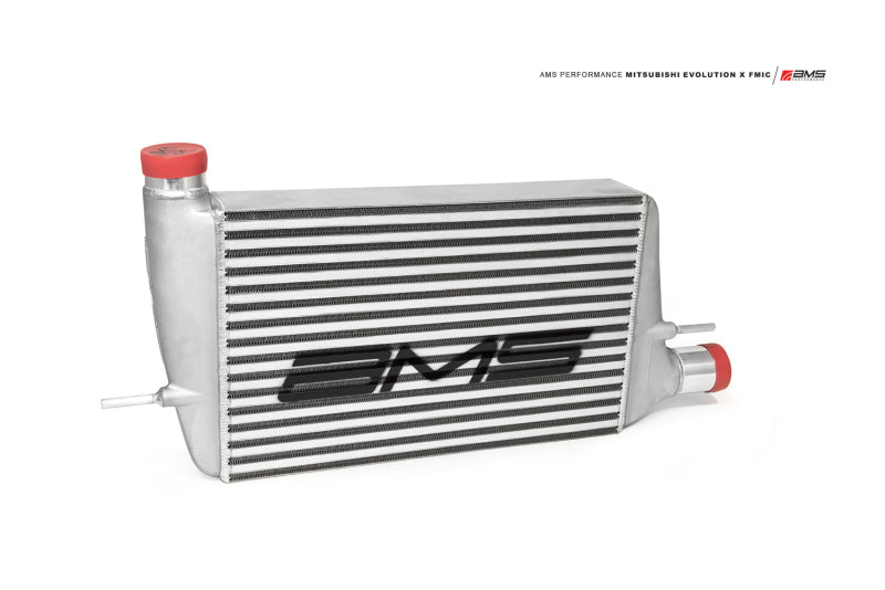 AMS AMS.04.09.0001-1 Performance fits Mitsubishi 08-15 EVO X Front Mount Intercooler w/Modular Cast End Tanks & Logo