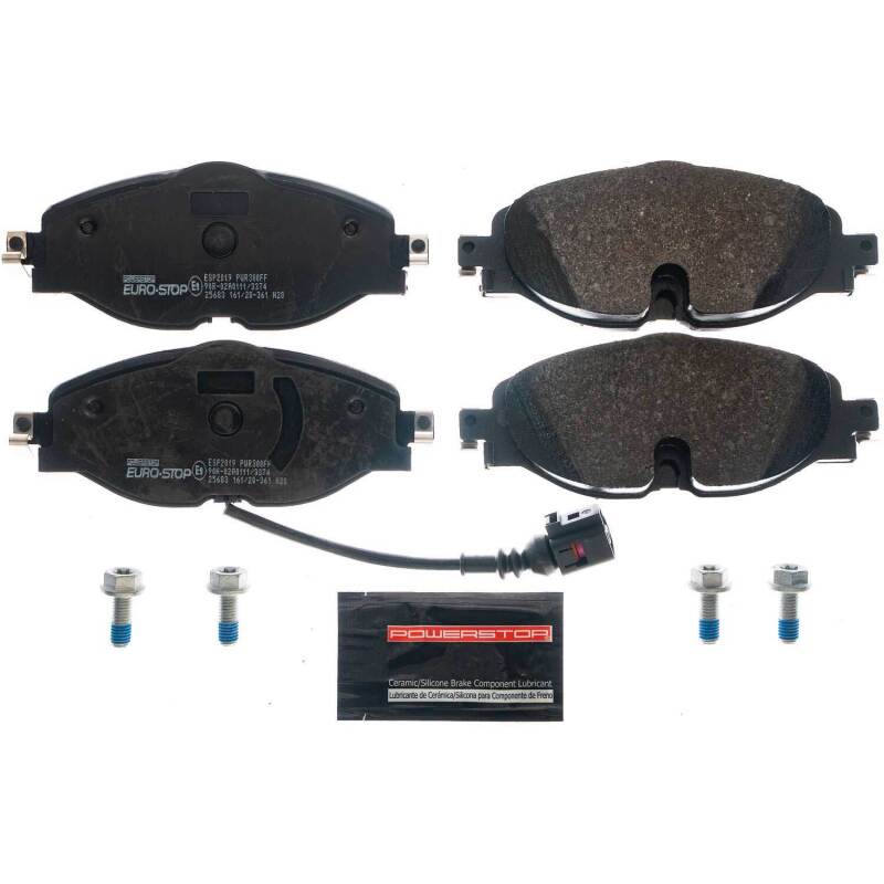 PowerStop fits Volkswagen 15-19 e-Golf Euro-Stop ECE-R90 Front Brake Pads