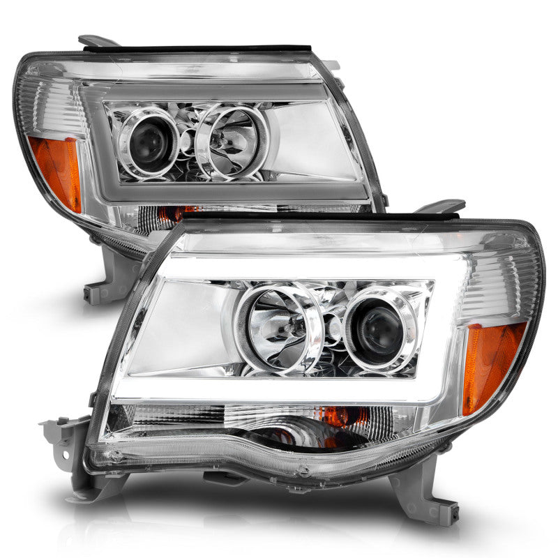 ANZO 111518 2011 fits Toyota 05-20 Tacoma Projector Headlights w/ Light Bar Chrome Housing