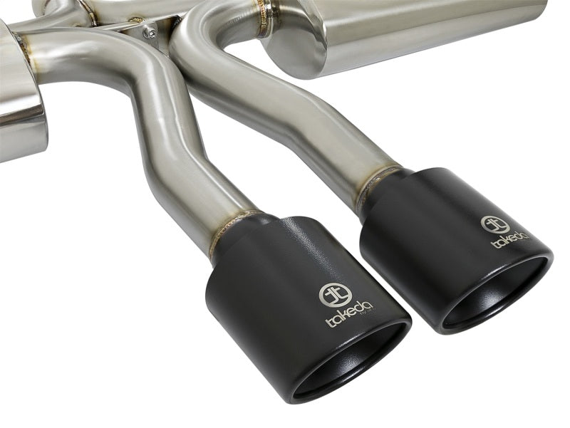 AFE 49-36621-B  3in 304 SS Cat-Back Exhaust System w/ Black Tips 2017+ fits Hon