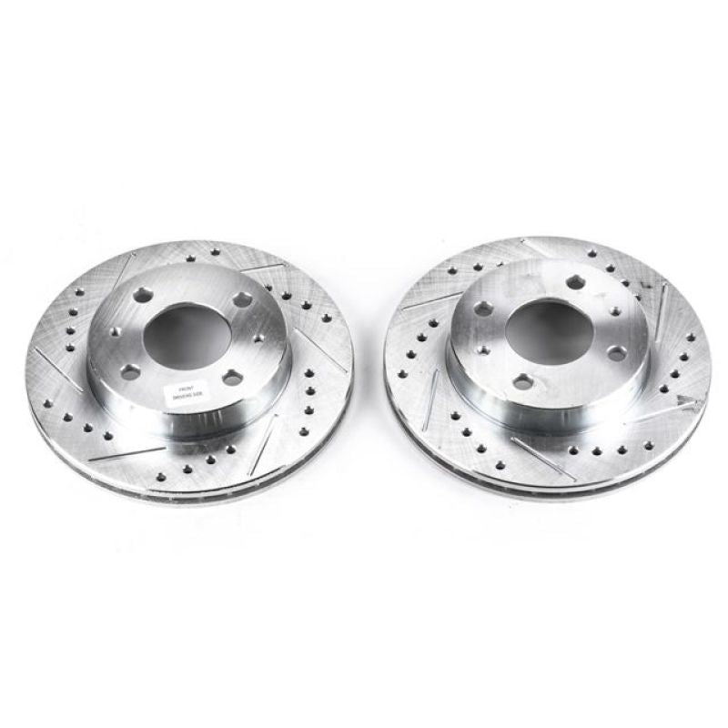 PowerStop fits Nissan 95-98 200SX Front Evolution Drilled & Slotted Rotors -
