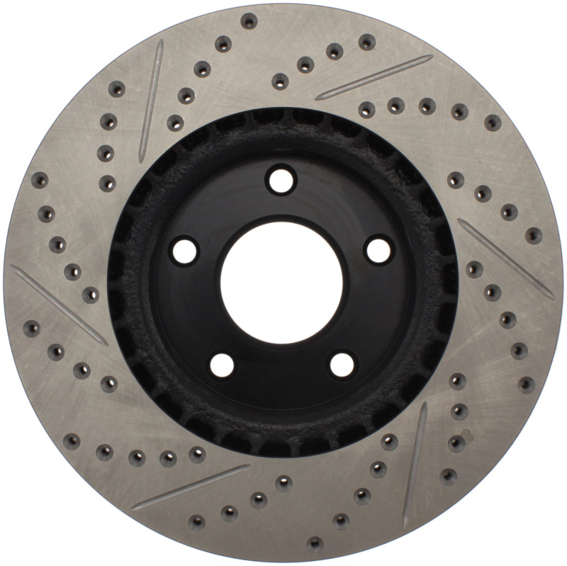 Stoptech 127.42074R 1/02-05 Infiniti G35 (alloy disc) / 6/02-05 Nissan 350Z Slotted & Drilled Right Front Rotor