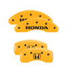 MGP 20226SHOHYL 4 Caliper Covers Engraved Front fits Honda Rear H Logo Yellow Fi