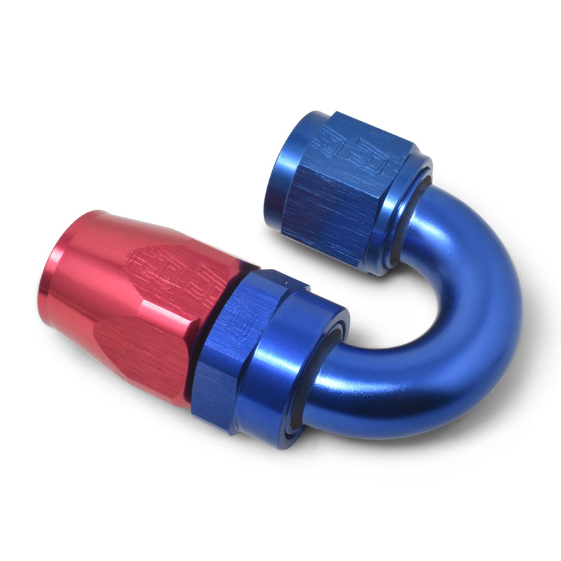 Russell 613520 Performance -10 AN Red/Blue 180 Degree Full Flow Swivel Hose End (With 15/16in Radius)