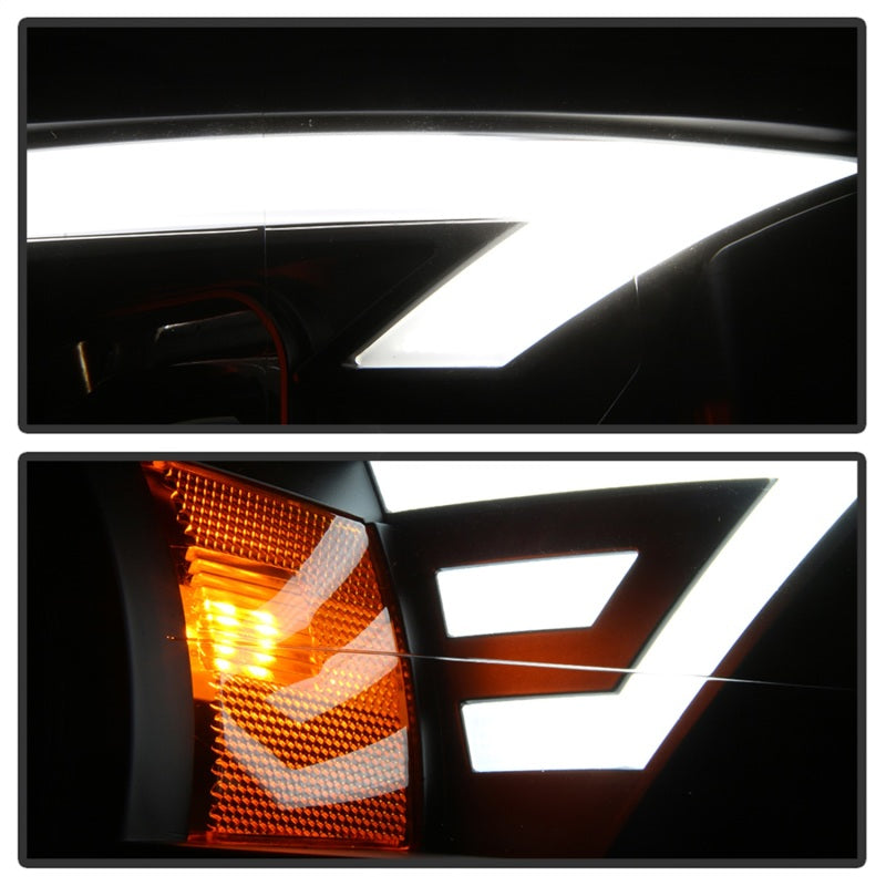 xTune 9042935 15-17 fits Ford F-150 DRL LED Light Bar Projector Headlights - Bl
