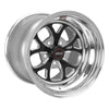 Weld  76LB-504B25A S76 15x4 / 5x4.75 BP / 2.5in. BS Black Wheel (Low Pad) - Non-
