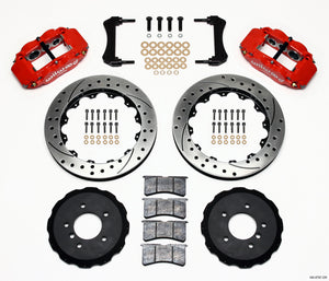Wilwood 140-8797-DR fits Narrow Superlite 6R Front Hat Kit 13.06in Drilled Red