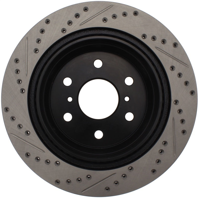 Stoptech 127.66065L 07-10 fits GMC Sierra (w/ Rear Drum) / 07-09 GMC Yukon Rear Left Slotted & Drilled Rotor