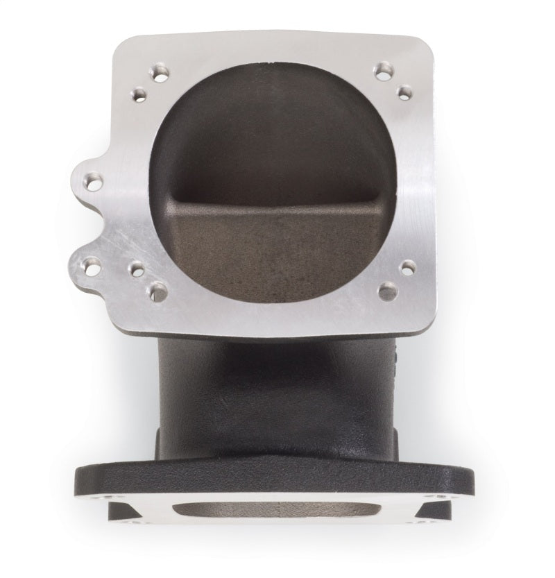 Edelbrock 38493 High Flow Intake Elbow 95mm Throttle Body to Square-Bore Flange Black Finish