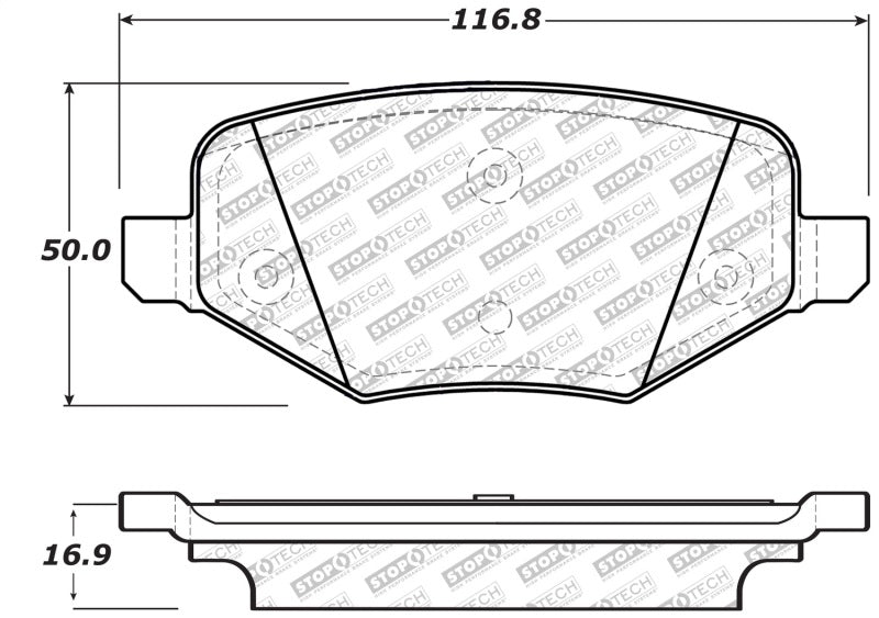 Stoptech 305.1377 Street Select Brake Pads - Rear