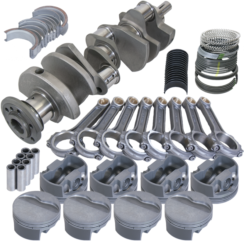 Eagle 615004155 fits Pontiac 400 4.250in Crank 6.800in I-Beam Rods -6cc Flat Top 4.155in Pistons Rotating Assembly