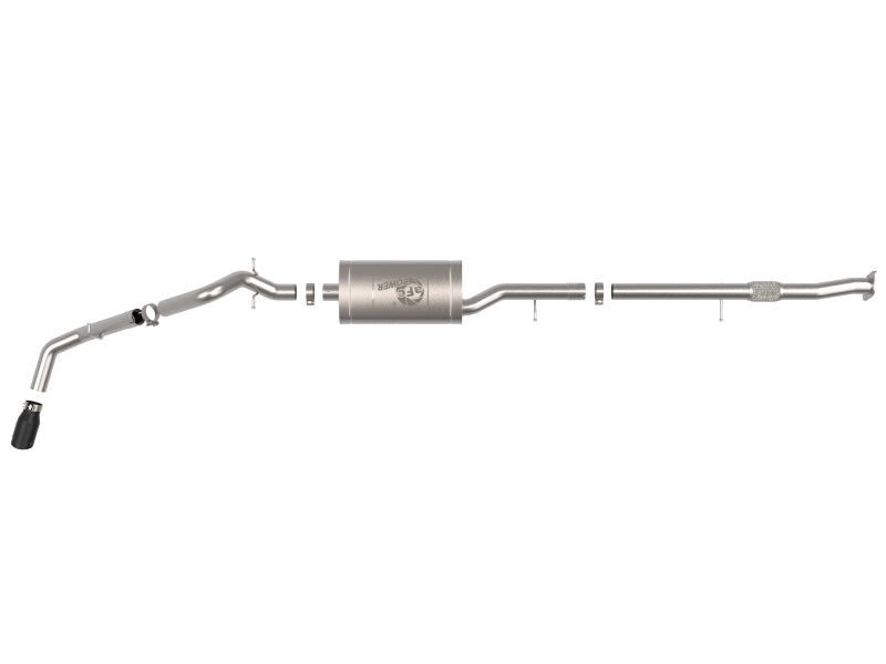 aFe 49-44141-B 23-25 fits GM Colorado/fits Canyon L4-2.7L (t) Apollo GT Series 3in 409 SS Cat-Back Exhaust w/ Blk Tip