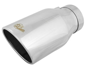 AFE 49T40604-P12  Exhaust Tip Bolt On Polished 4in Inlet x 6in Outlet x 12in Le