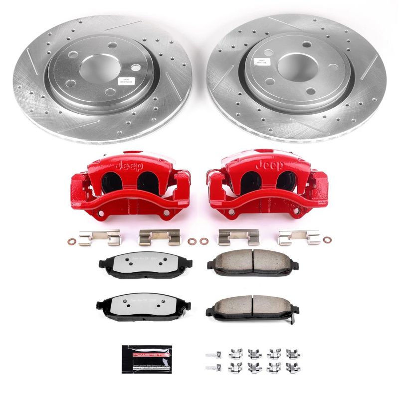 Power Stop KC2219A 36 05 fits Jeep Gr& Cherokee Front Z36 Truck & Tow Kit w/Cals