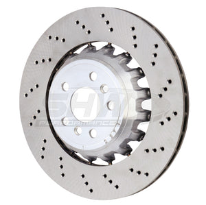 SHW Performance BRR43504 SHW 2020+ fits BMW X3 M 3.0L Right Rear Cross-Drilled Lightweight Brake Rotor (34118054828)