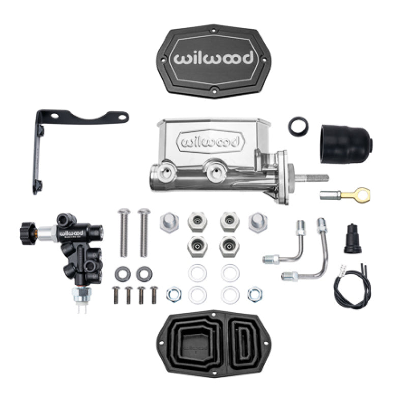 Wilwood 261-17796-P fits MOPAR Compact Tandem M/C Kit w/ P-Valve & Pushrod 15/1