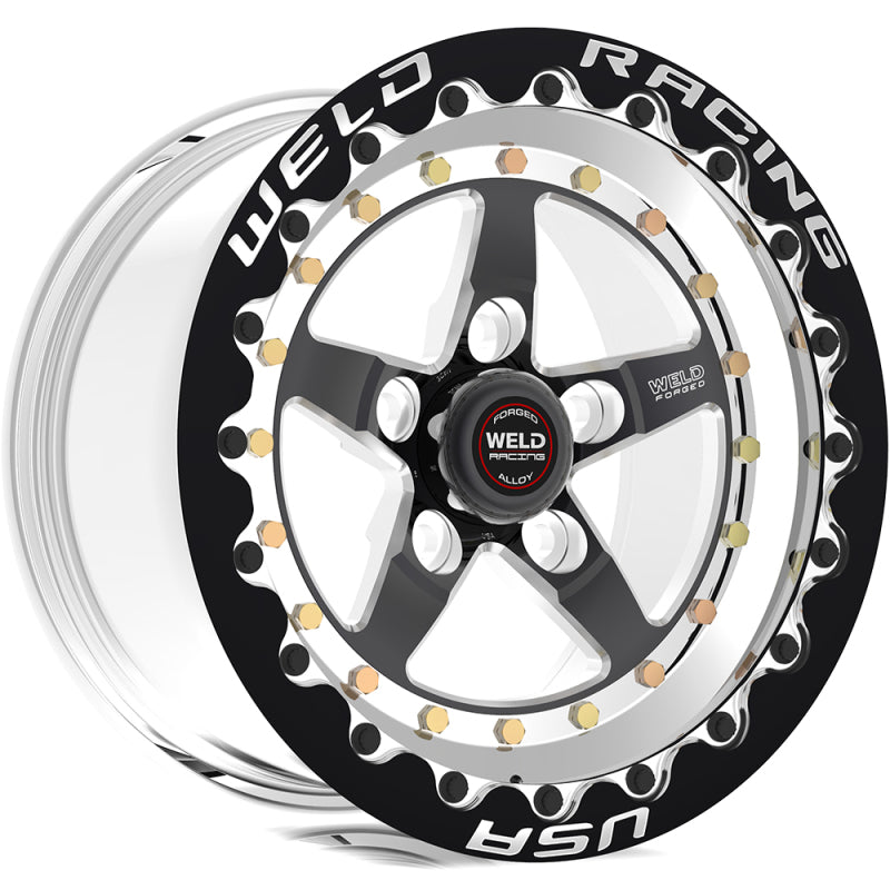 Weld  791B510264F star 15x10 / 5x120 BP / 7.5in. BS Black Wheel - Black Single B