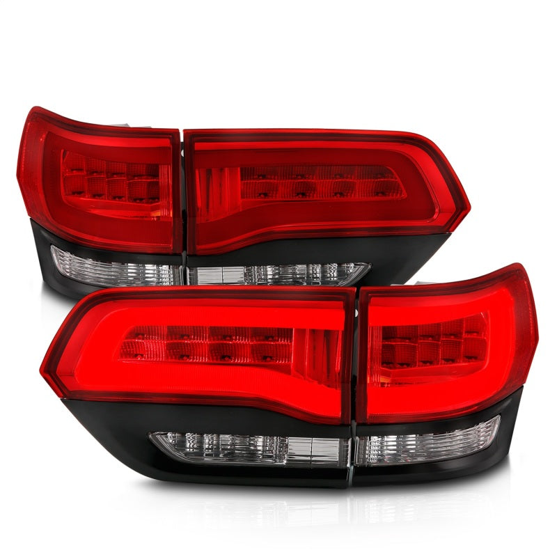 ANZO 311268 2016 fits Jeep 14-20 Grand Cherokee LED Taillights Red/Clear