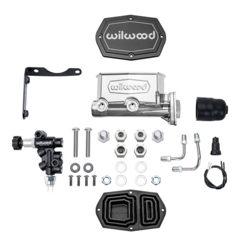 Wilwood 261-17799-P fits MOPAR Compact Tandem M/C Kit w/ P-Valve 1.12in Bore -