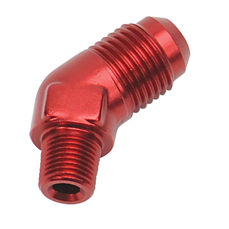 Russell 660104 Performance -6 AN MALE X 1/8in NPT MALE 45 DEG (Red)