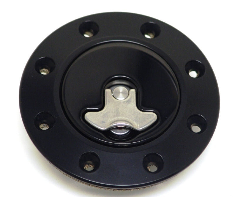 Ridetech 81000040 66-67 fits Chevy Nova Locking Gas Cap (Black Anodized)