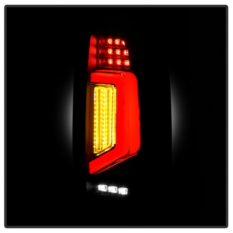 SPYDER 5089137 05-21 fits Nissan Frontier Clear Light Bar LED Tail Lights - Blk (ALT-YD-NF05AP-GR-LED-BK)