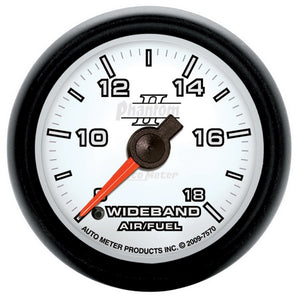 AutoMeter 7570 Autometer Phantom II 52mm Full Sweep Electronic 8:1-18:1 AFR Wideband Air/Fuel Ratio Analog Gauge