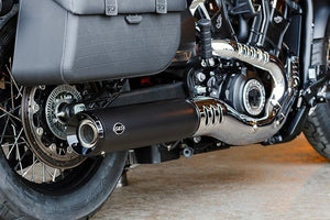 S&S Cycle 550-1121 2025 Indian Scout 4.5in fits Grand National Slip-On Muffler - Blk