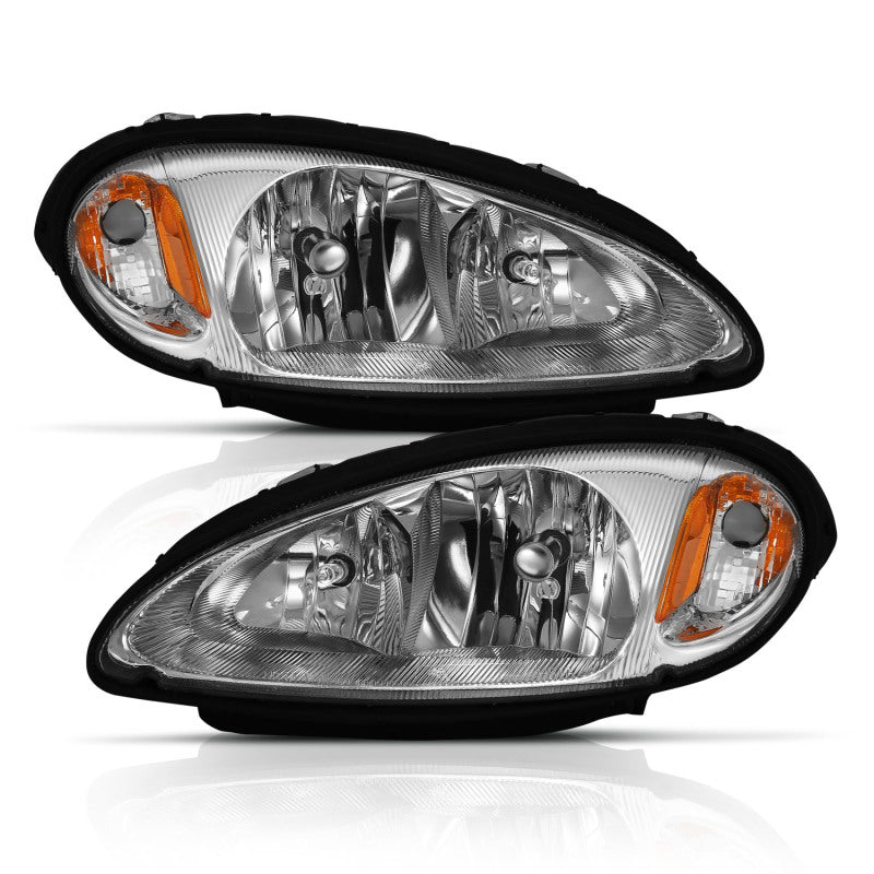 ANZO 111472 2005 fits Chrysler 01-20 Pt Cruiser Crystal Headlight Chrome Amber (OE)