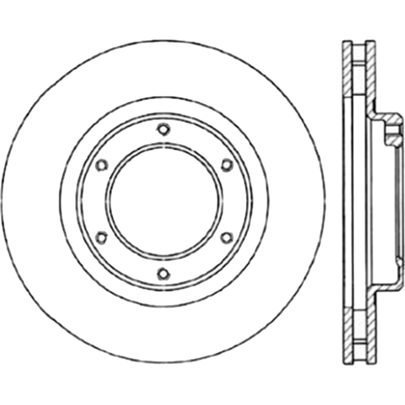 Stoptech 126.44093CSL Cryo Slotted Sport Brake Rotor - Left