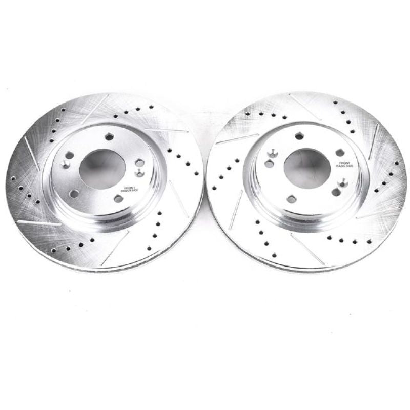 PowerStop fits Hyundai 17-19 Elantra Front Evolution Drilled & Slotted Rotors -