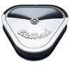 Edelbrock 1222 Air Cleaner Pro-Flo Series Triangular Steel Top 14 125In X 13 375In X 3 5In Chrome