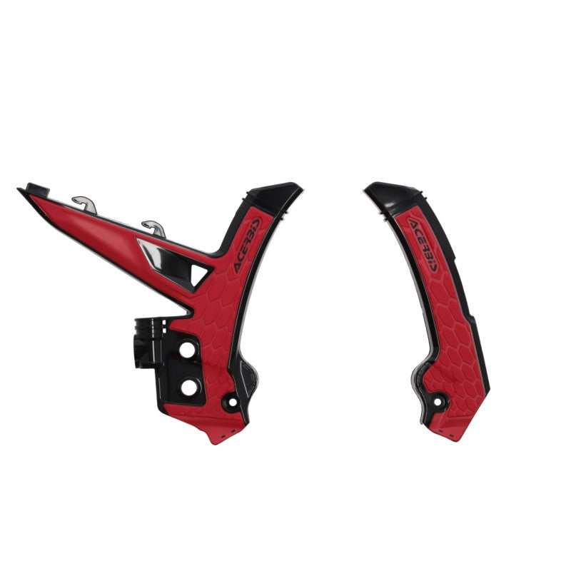 Acerbis 2984761042 2024 GasGas MC/ MC-F/ EC/ EC-F/ EX250/300 EX-F Frame Guards- X-Grip - Black/Red