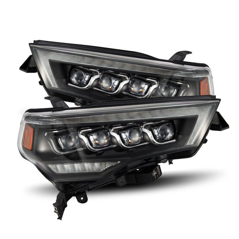 AlphaRex 880808 fits Toyota 14-22 4Runner (2021 Req. Conv) NOVA LED Proj HL Blk w/Actv Light & Seq. Sig + SB DRL