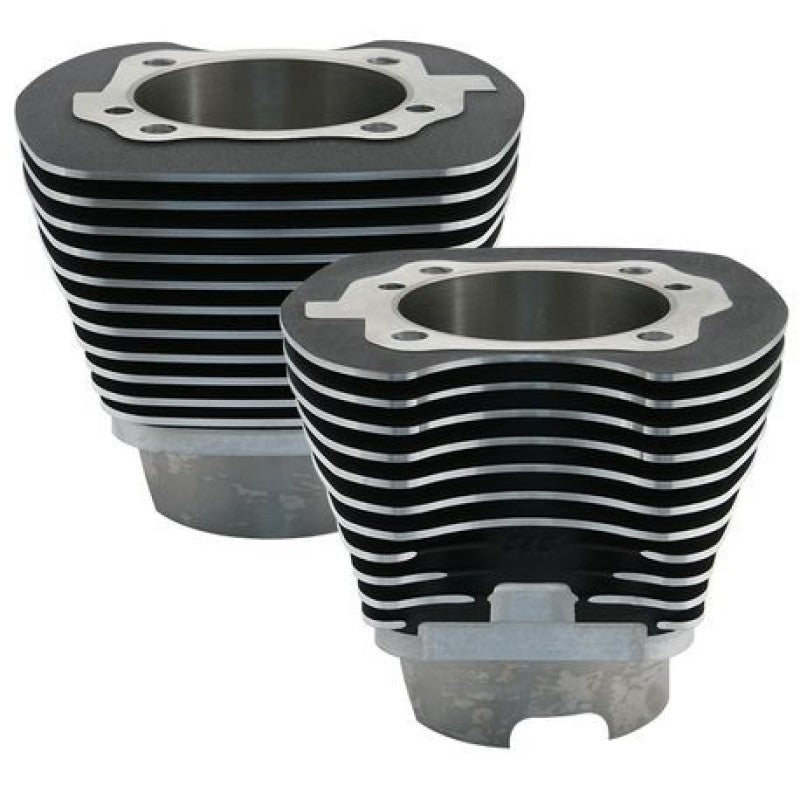S&S 910-0401 Cycle 2007+ BT 4-1/8in Bore 5.004in Cylinder Set - Wrinkle Black