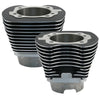 S&S 910-0401 Cycle 2007+ BT 4-1/8in Bore 5.004in Cylinder Set - Wrinkle Black