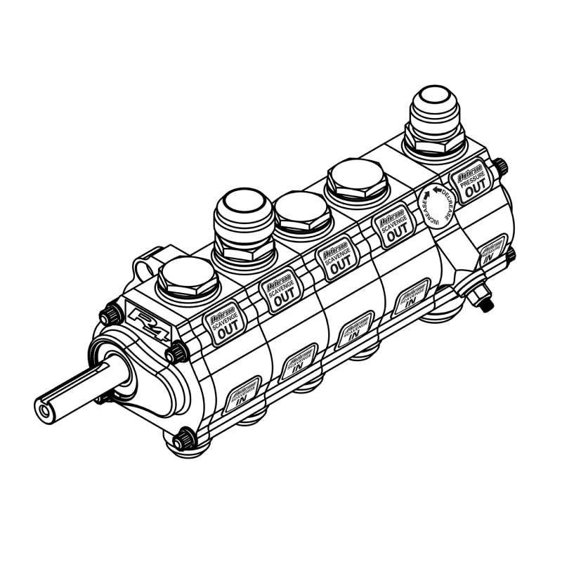 Peterson Fluid Systems 1156450 R4 5-Stage Oil Pump - Left Side Mount - HV - Rear Drive Drag