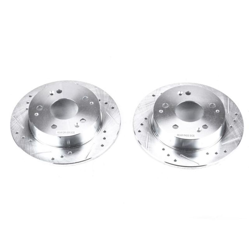 PowerStop fits Acura 97-98 Integra Rear Evolution Drilled & Slotted Rotors -