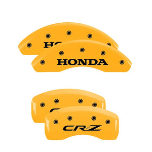 MGP 20206SHCRYL 4 Caliper Covers Engraved Front fits Honda Engraved Rear CR-Z Ye
