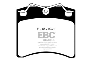 EBC UD703 96-98 Volkswagen Eurovan 2.5L (w/Vented Rotors) Ultimax2 Front Brake Pads