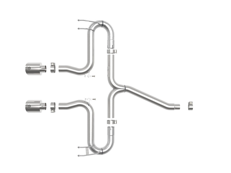 AFE 49-36625-P  2-1/2in 304 SS Axle-Back Exhaust w/Polished Tips 17-20 fits Hon