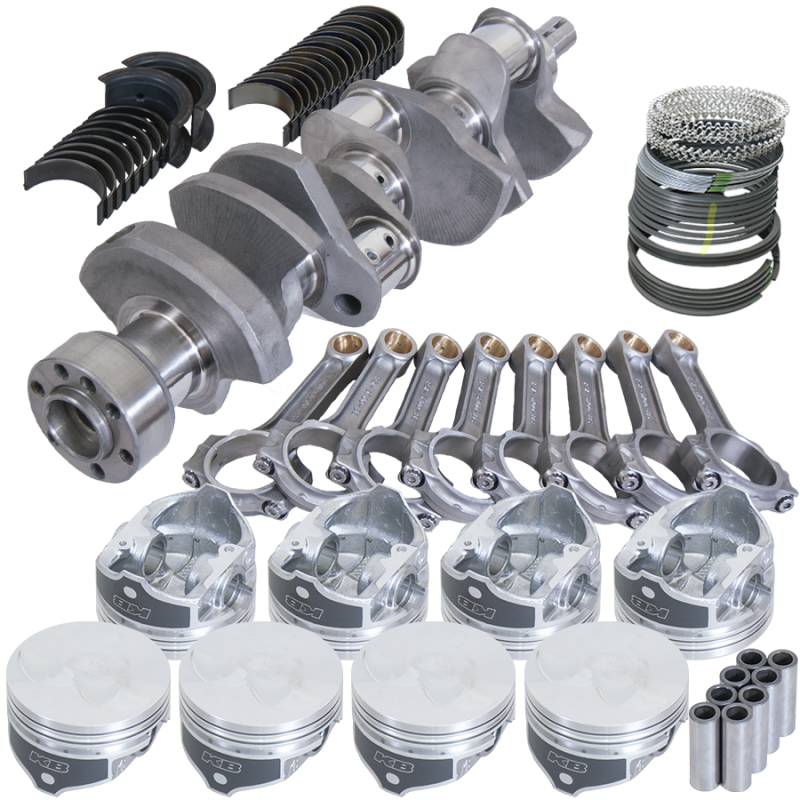 Eagle 62005L040 fits Chevy 350 1Pc 3.480in Crank 6.000in I-Beam Rod -7cc Flat Top 4.040in Pistons Rotating Assembly