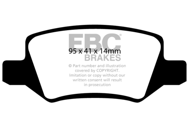 EBC DP21438 fits Mercedes-Benz 08-09 B200 2.0 Greenstuff Rear Brake Pads