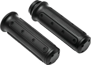 Kuryakyn 6123 Kuryakyn Heavy Industry Grips Throttle-By-Wire Black