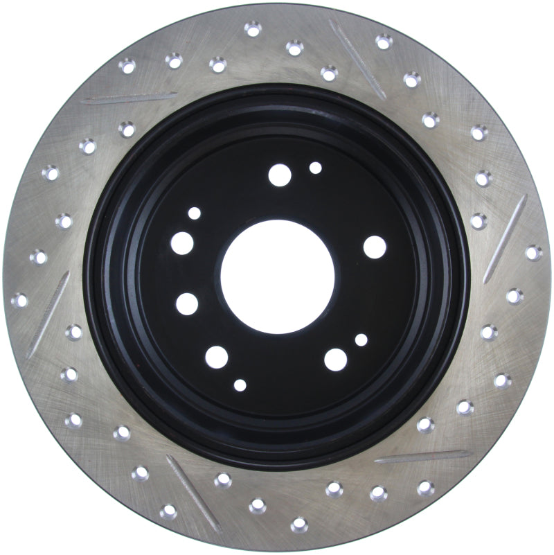 Stoptech 127.40061R 04-08 Acura TL / 03-09 Honda Element Slotted & Drilled Right Rear Rotor