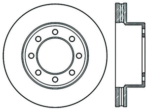 Stoptech 126.67072CSR 09-12 Dodge Ram 2500 PU 2WD/4WD / 09-12 Ram 3500 PU 4WD Slotted Right Front CRYO Brake Rot